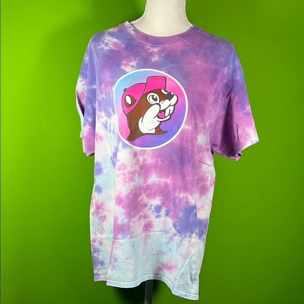 Buc-ee’s Purple Tie-Dye Graphic T-Shirt Size L